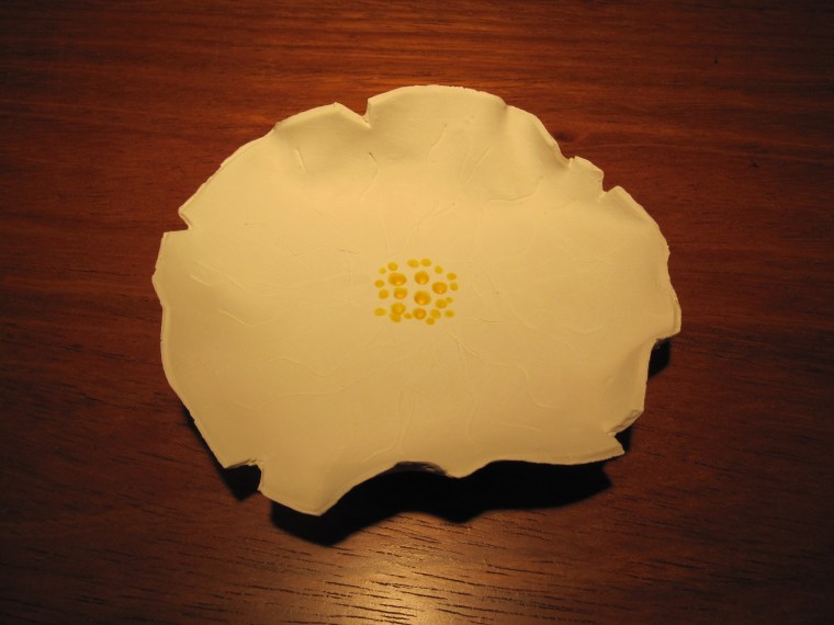 Finished Clay Wall Flower