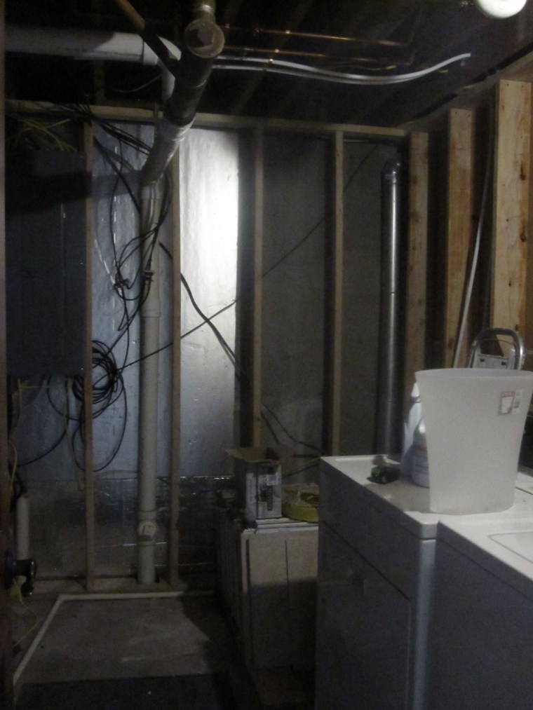 Partially Cleaned Laundry Room