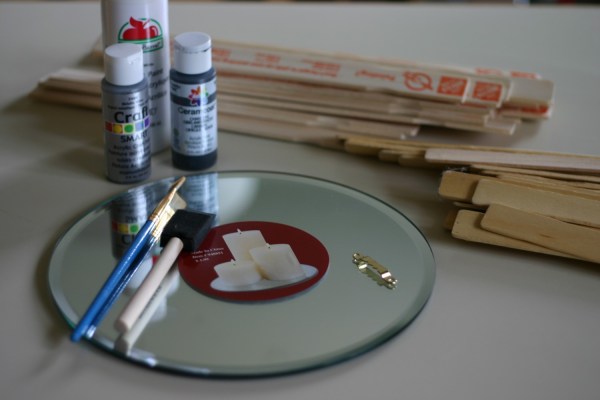 Paint Stick Sunburst Mirror Supplies