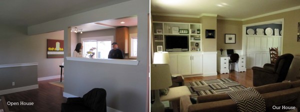 Compare and Contrast Kitchen Side of LR