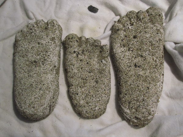 Poured Plaster Feet Removed