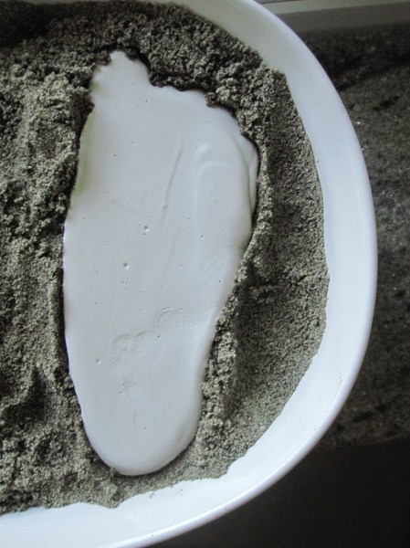 Poured Plaster Feet