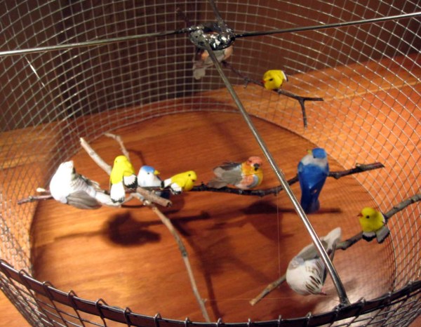 Bird Pendant Stick Lines