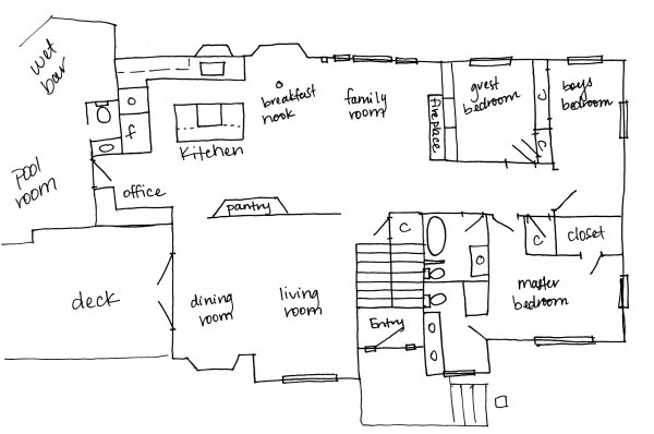 Hand-Drawn-Upper-Level-Floor-Plan
