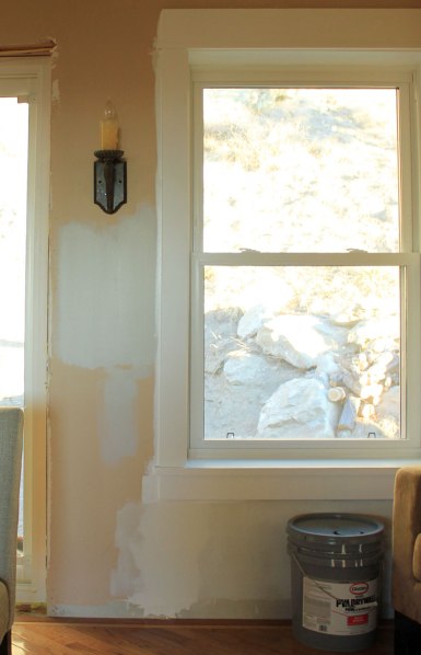 25% Wood Smoke Test Paint by Window