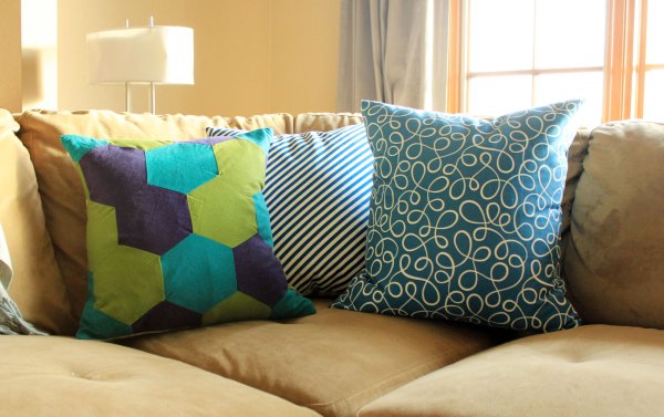 Blue and Green Winter Pillows
