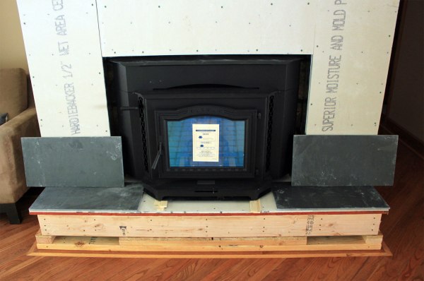 Fireplace Build Out Slate Tile