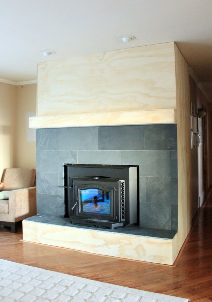 Fireplace Cover Up with Slate to Hall