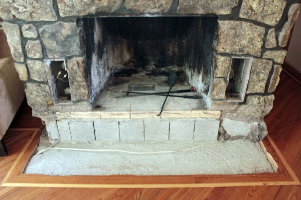 Fireplace Rock Removal Base