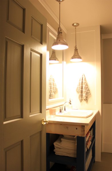 Main Bathroom Painted Door from Hall