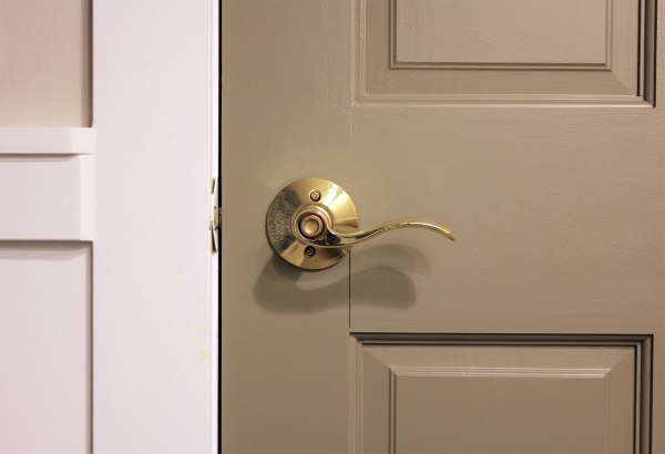 Main Bathroom Painted Door Handle