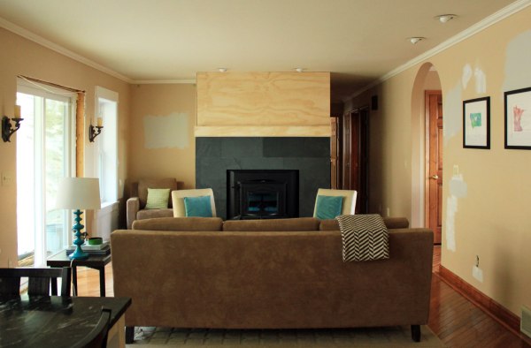 Rearranged Family Room Angled Chairs