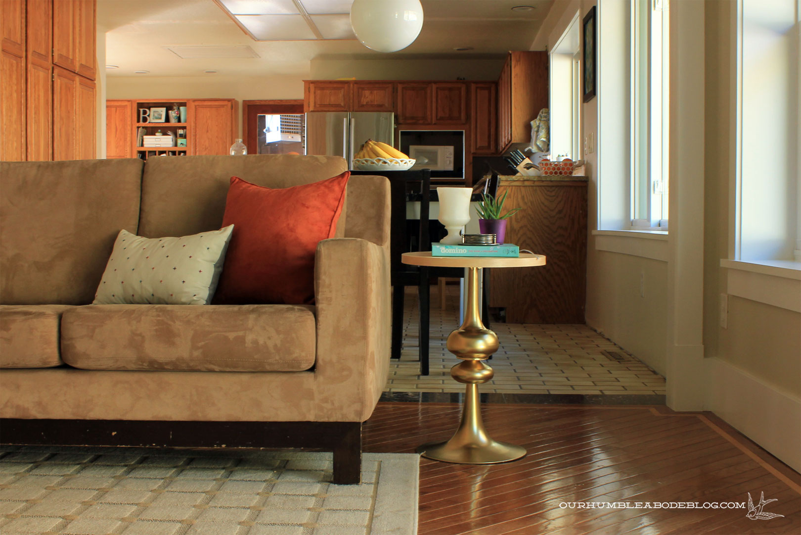 Gold-and-Herringbone-Side-Table-in-Family-Room