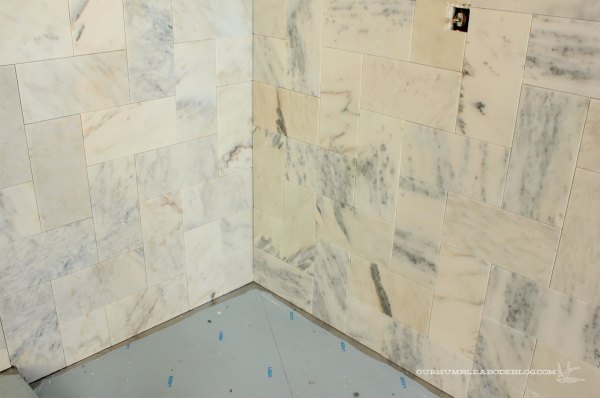 Marble-Herringbone-Shower-Corner-Wrap