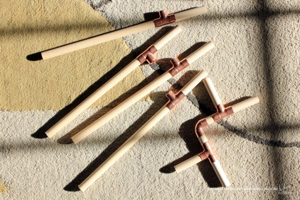 Wood-and-Copper-Plant-Stand-Base-and-Legs