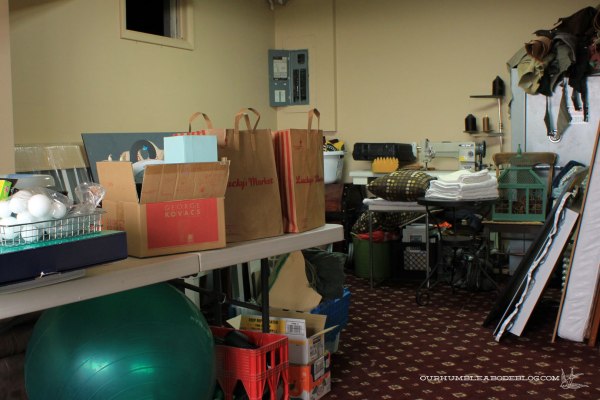 Clutter-Collection-in-Basement