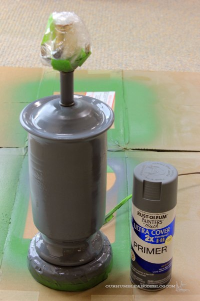 Faux-Zinc-Lamp-Sprayed-Gray