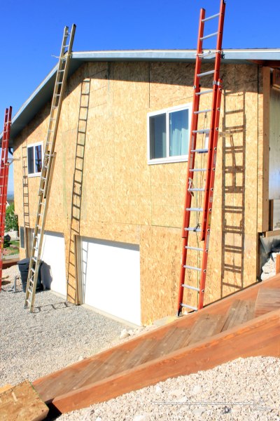 Garage-Side-of-House-with-Insulation-Wrap