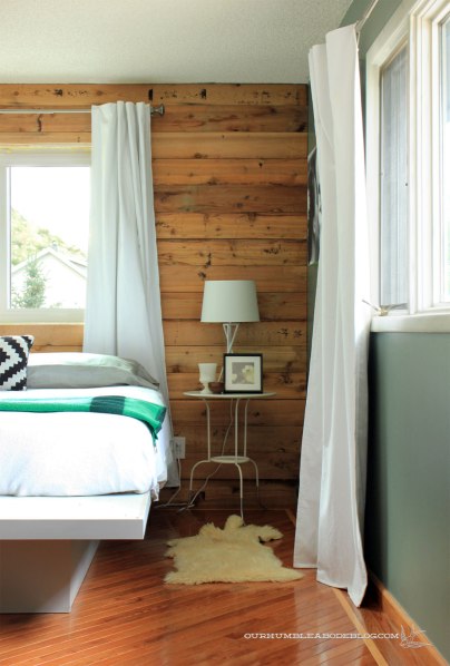 Cedar-Planked-Wall-Against-Table