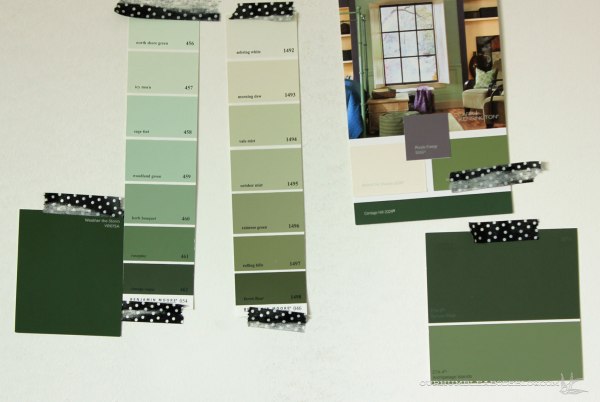 First-Round-Green-Paint-Samples-for-Basement