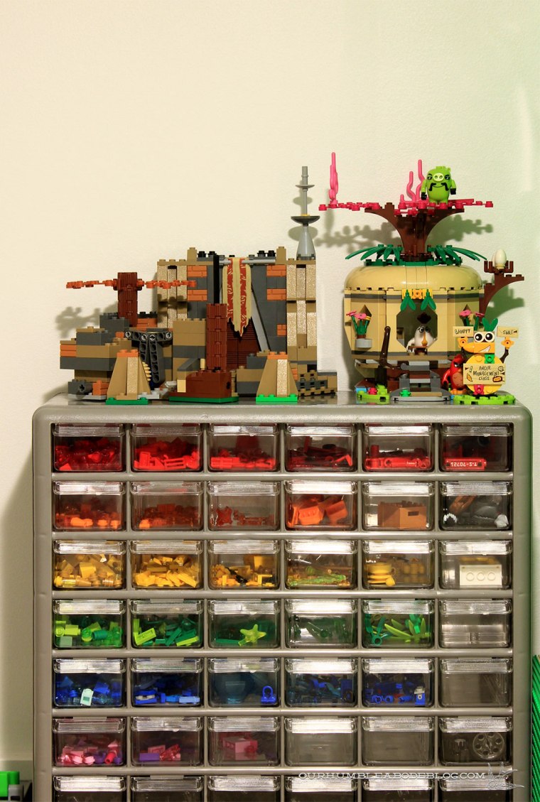 Storing-Legos-in-Stair-Space-Drawer-Stack