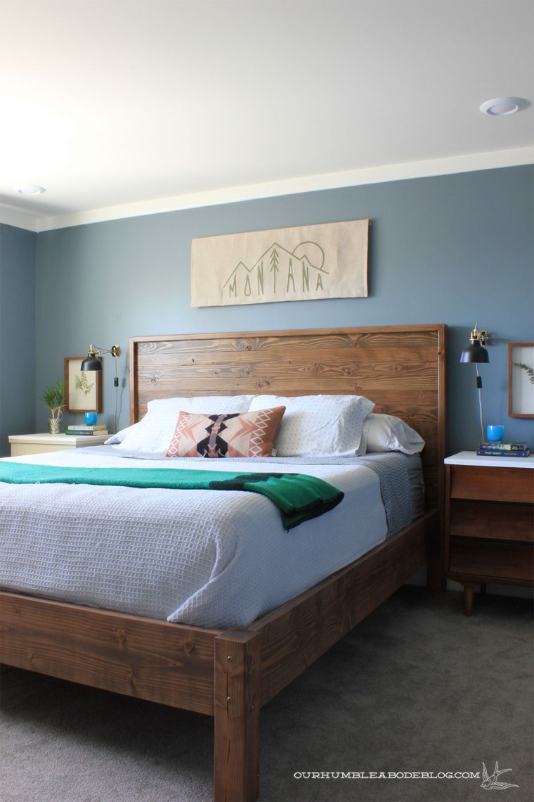 Montana-Flag-Art-in-Basement-Bedroom