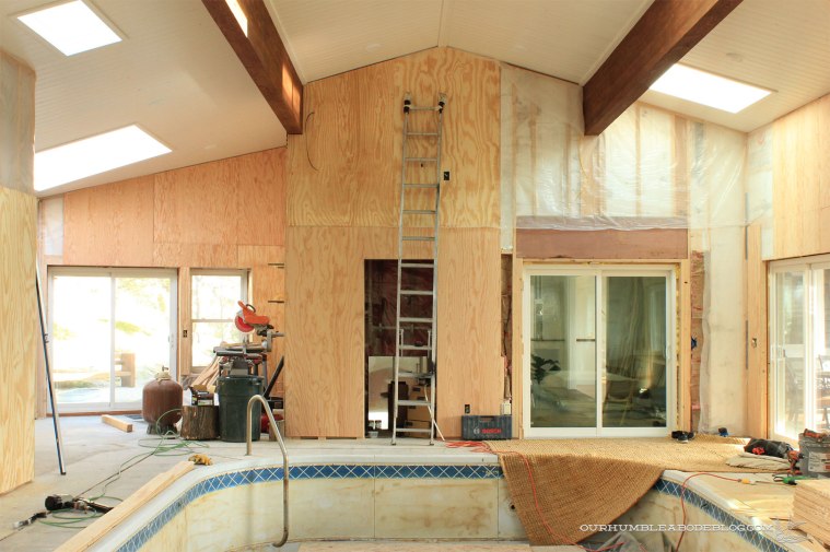 Pool-House-Plywood-Hanging-Progress