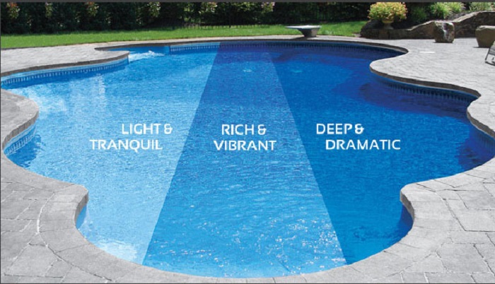 Fantastic Inground Pool Liners Design with Unique Shaped Decoration