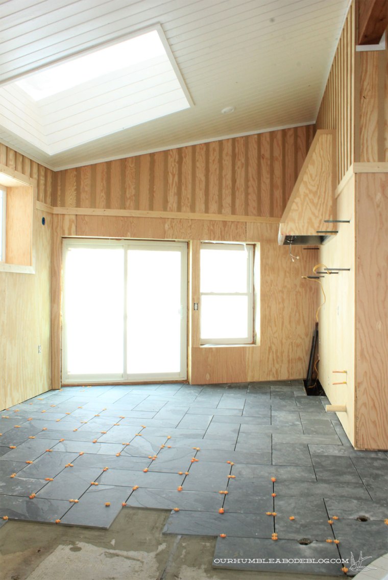 Pool-House-Slate-Tile-Setting-in-Kitchen-Area