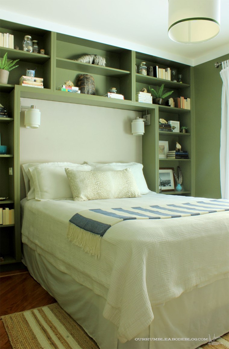 Green-Bookshelves-Styled-Overall-from-Door